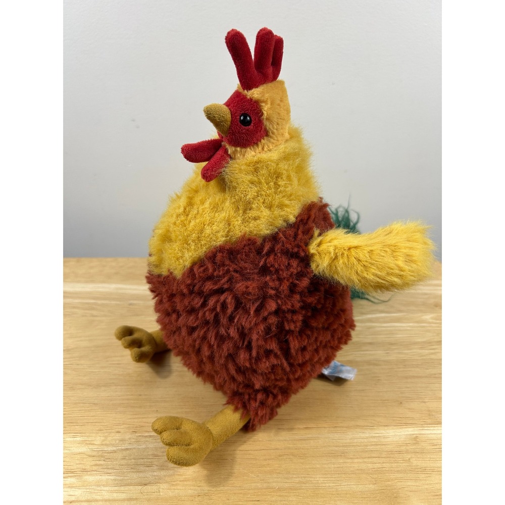 Jellycat Cluny Cockerel Rooster Plush Gold Brown Stuffed Toy Collectible Retired